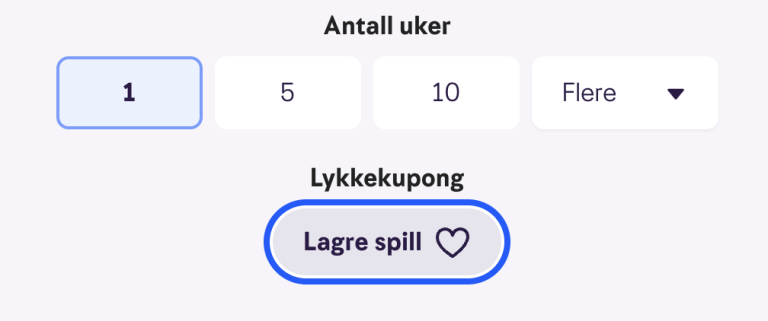 Skjermbilde som viser hvordan du lagrer en lykkekupong fra spillsiden